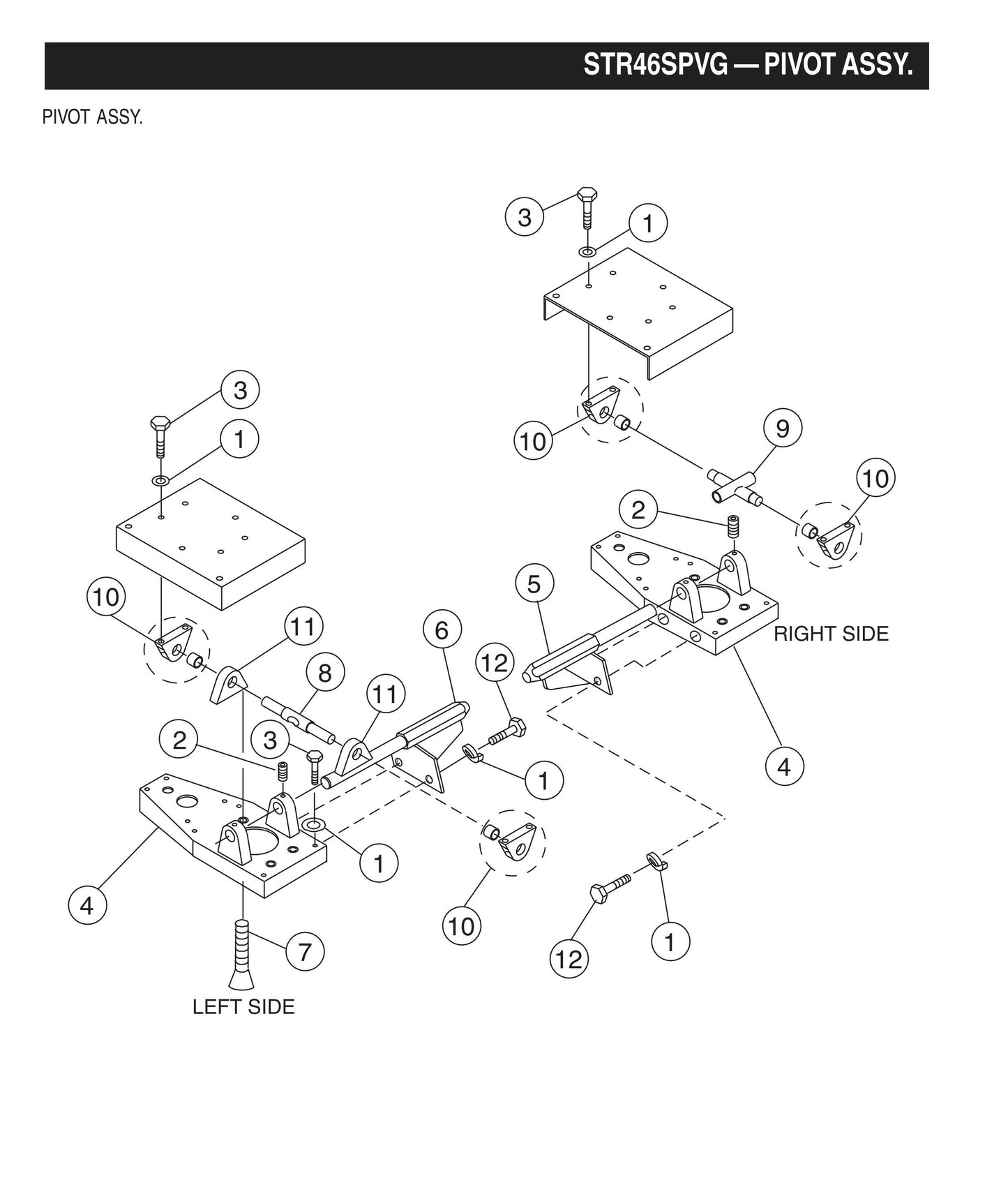 STR46SPVG STOW-Pivot Assembly