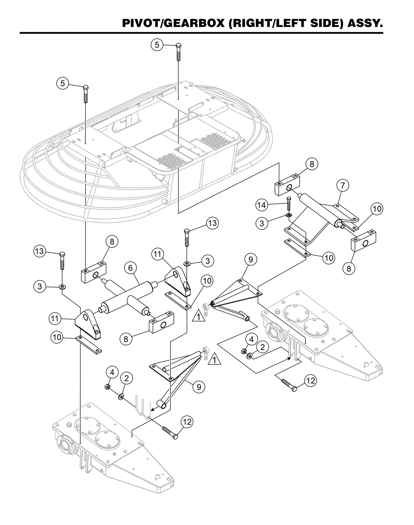 HHN31VTCSL5 Pivot/Gearbox (Right/Left Side) Assembly