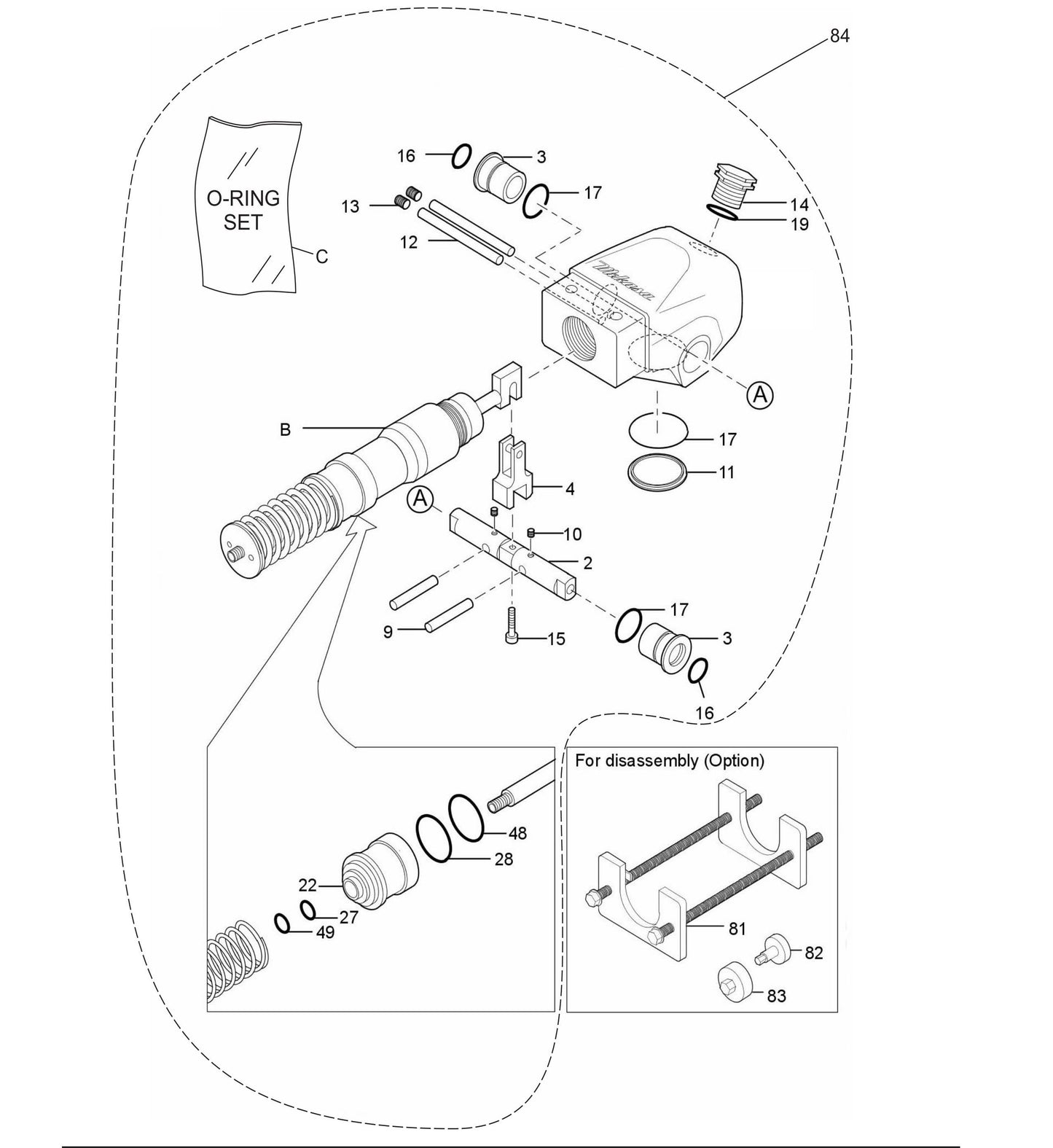 MVH306D Hand Pump Assembly Parts