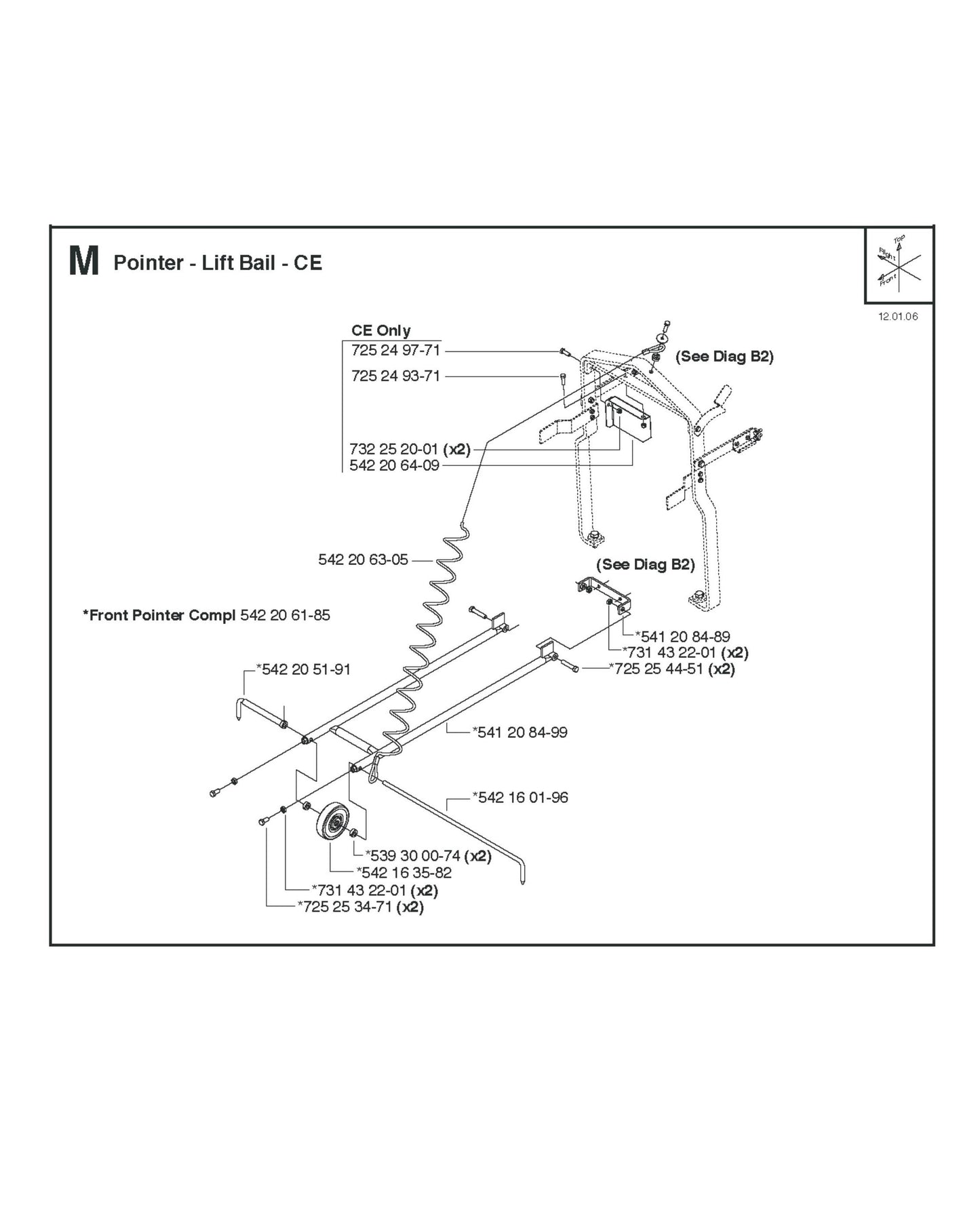 Pointer-Lift Bail-CE Parts for FS4800 D By Husqvarna
