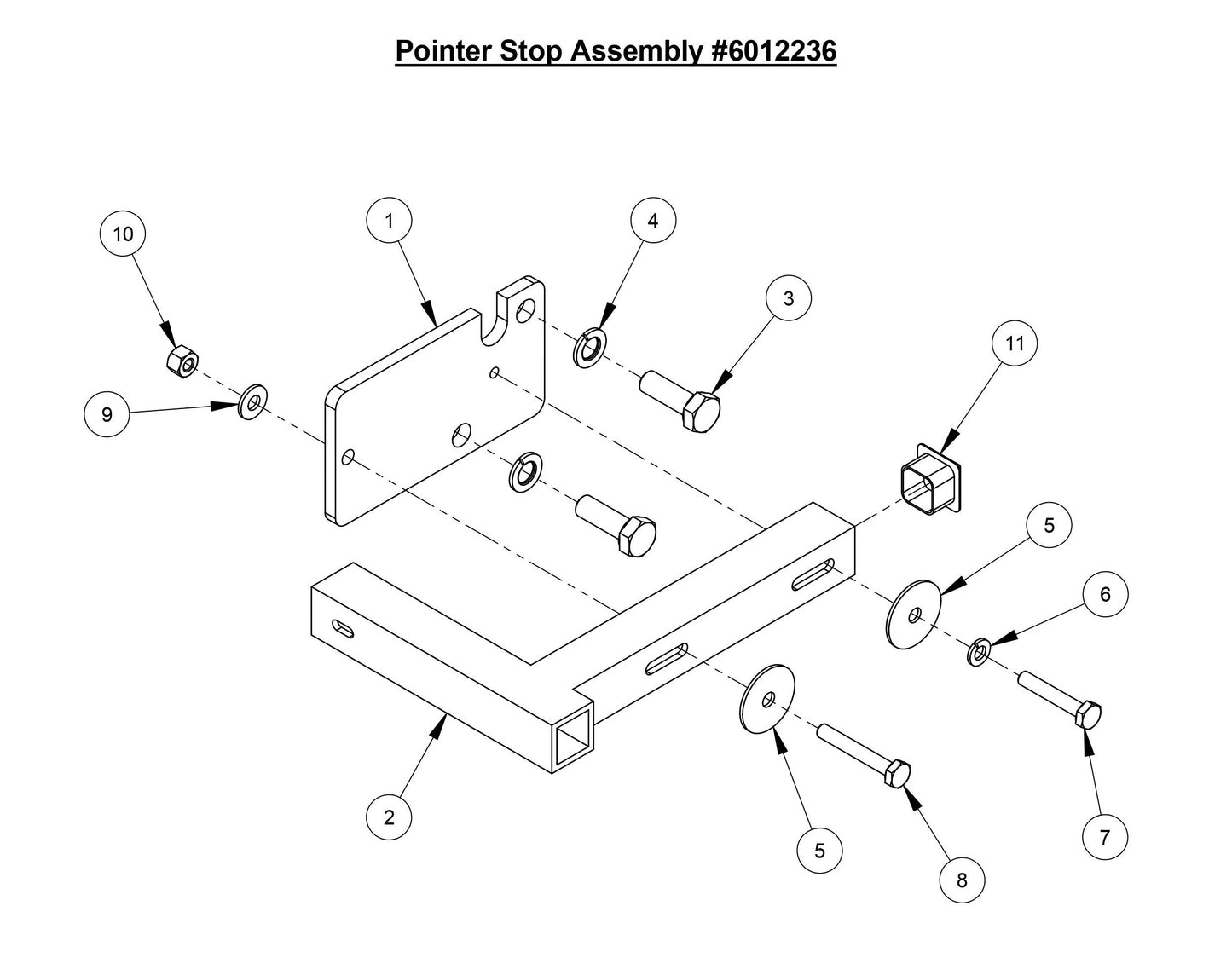 CC3728 Pointer Stop Assembly