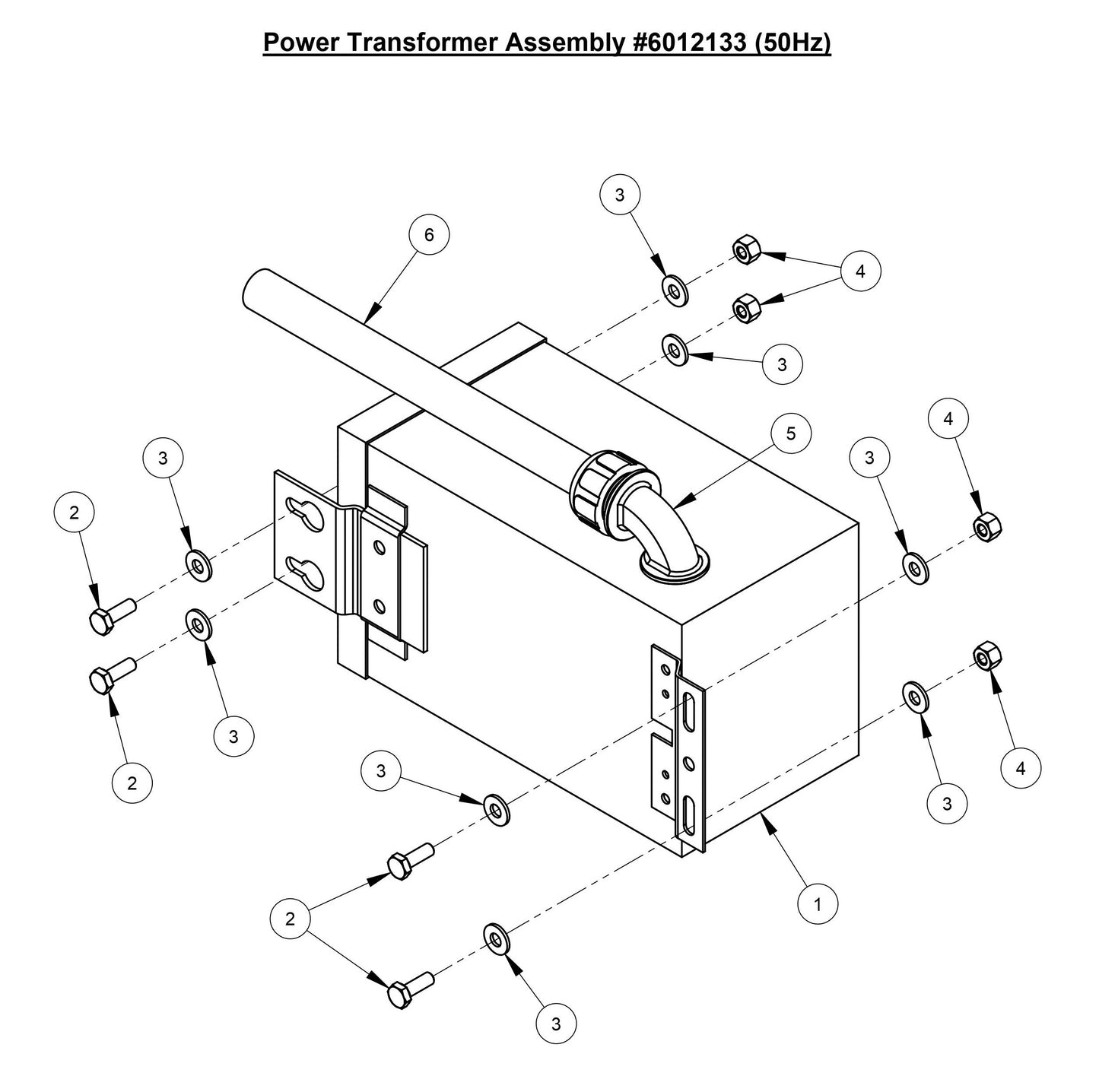 CC3700TE Power Transformer Assembly (50Hz)