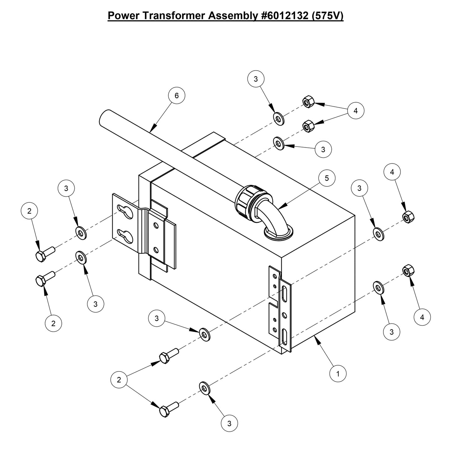 CC3700TE Power Transformer Assembly (575V)