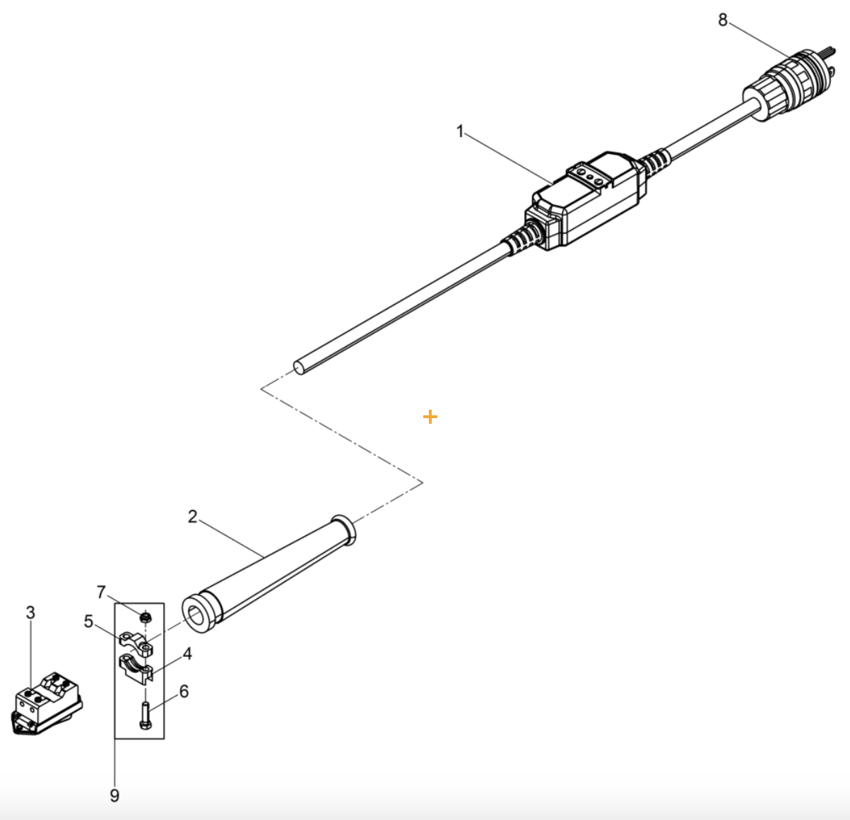 Power Supply Cable Parts for M3000 120V Concrete Vibrators