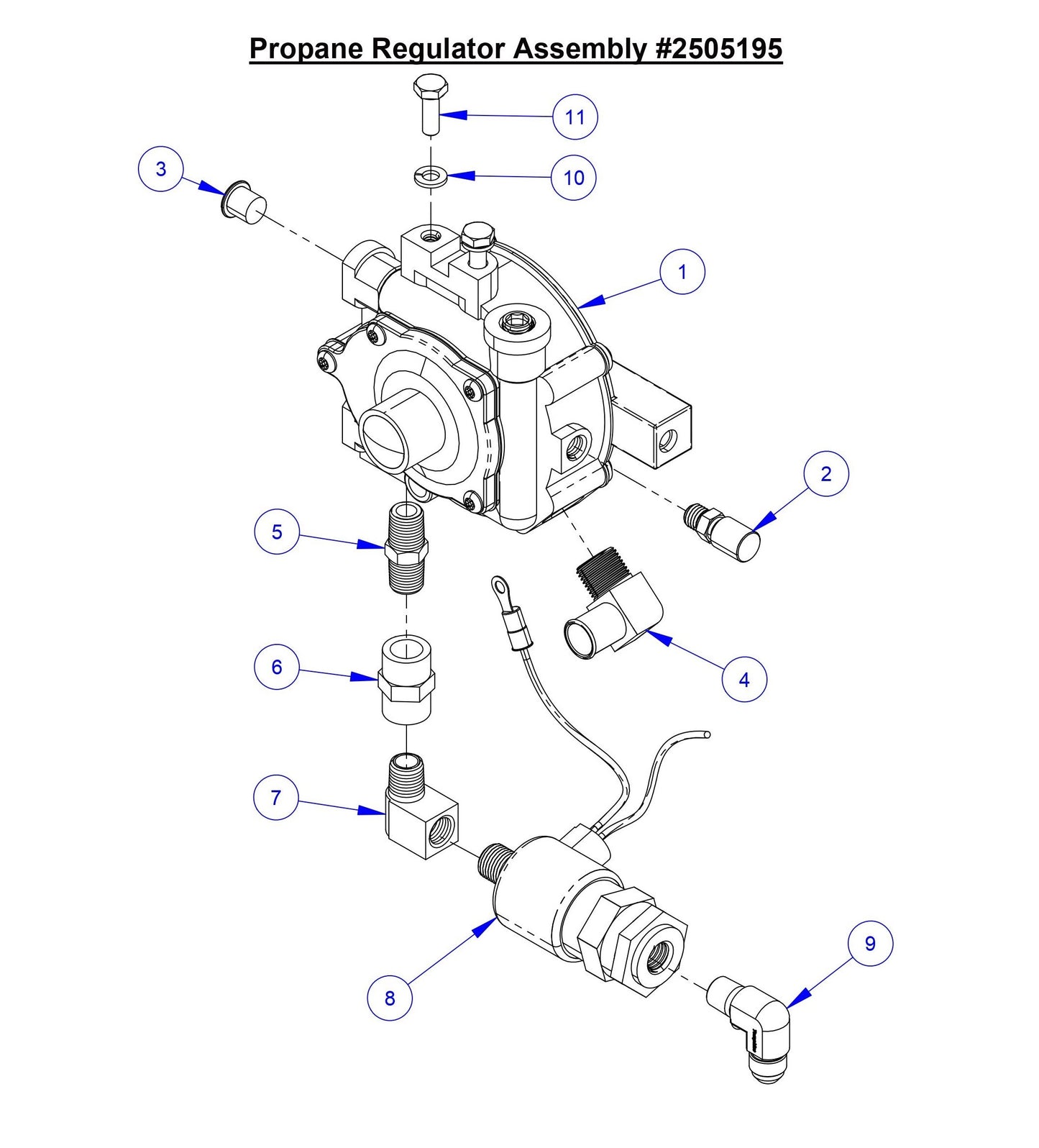 CC3535JBVP Propane Regulator Assembly