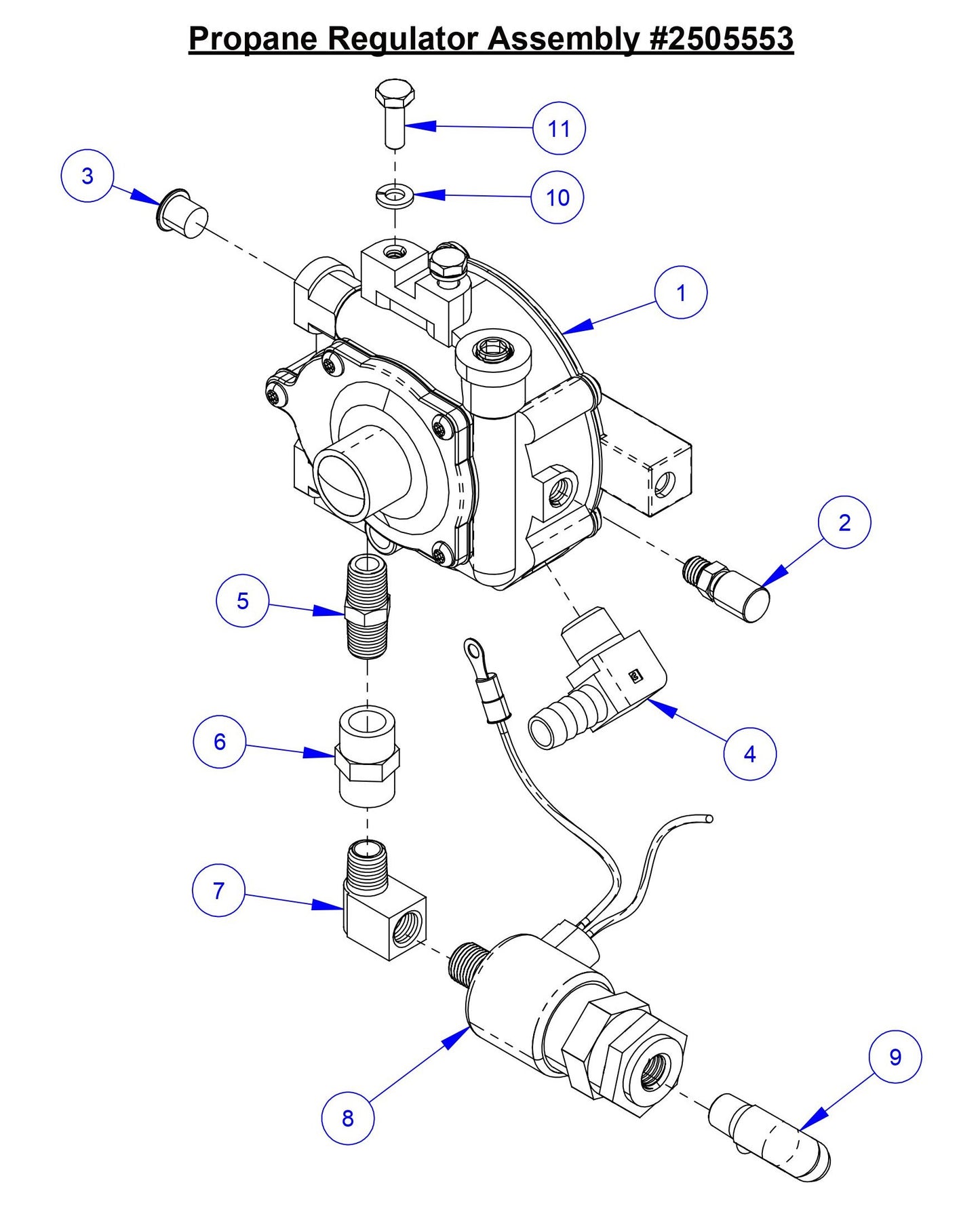 CC1823BVXLP (Propane Regulator Assembly)