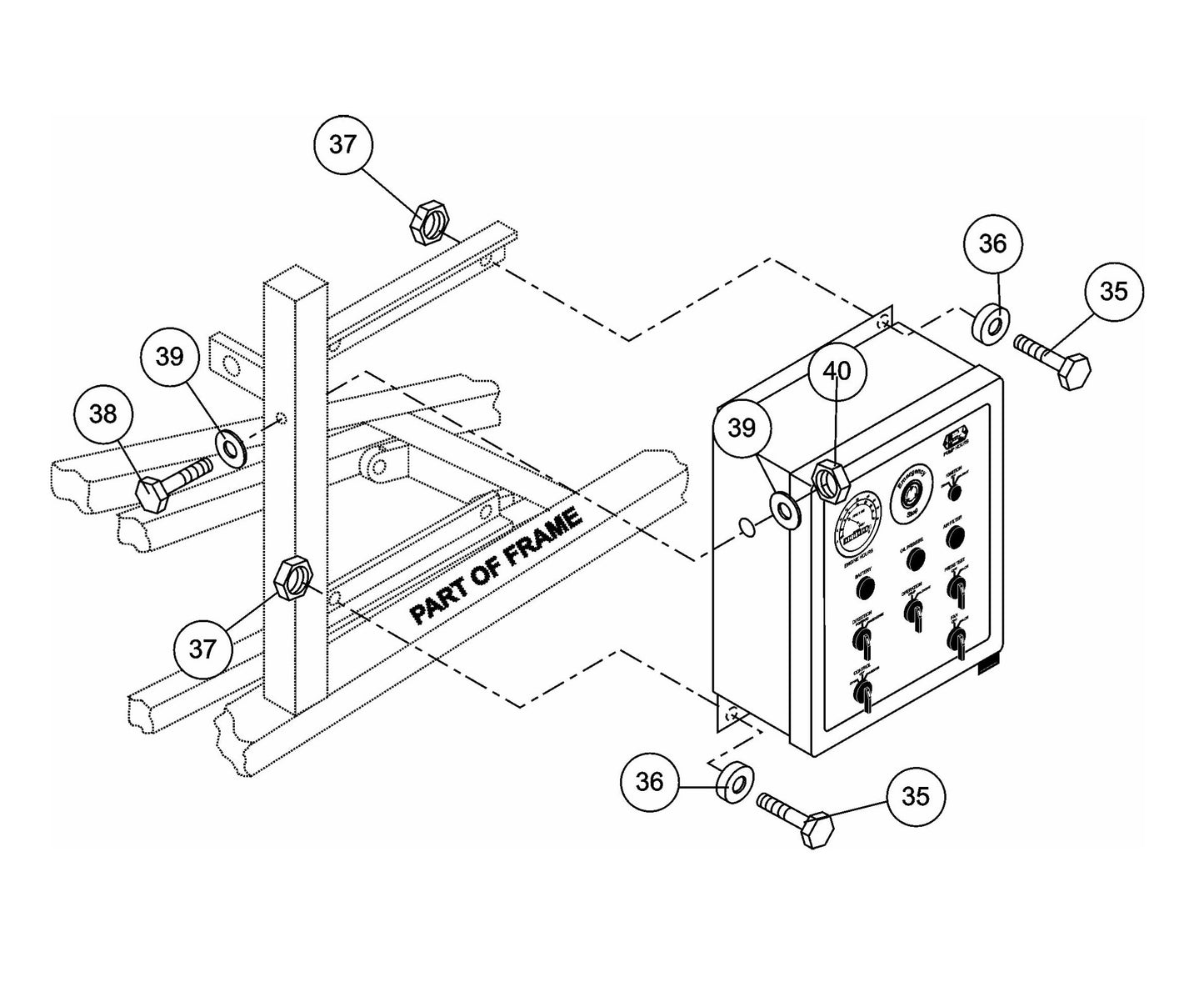 ST-45HRM CE Control Box Mounting Assembly Parts