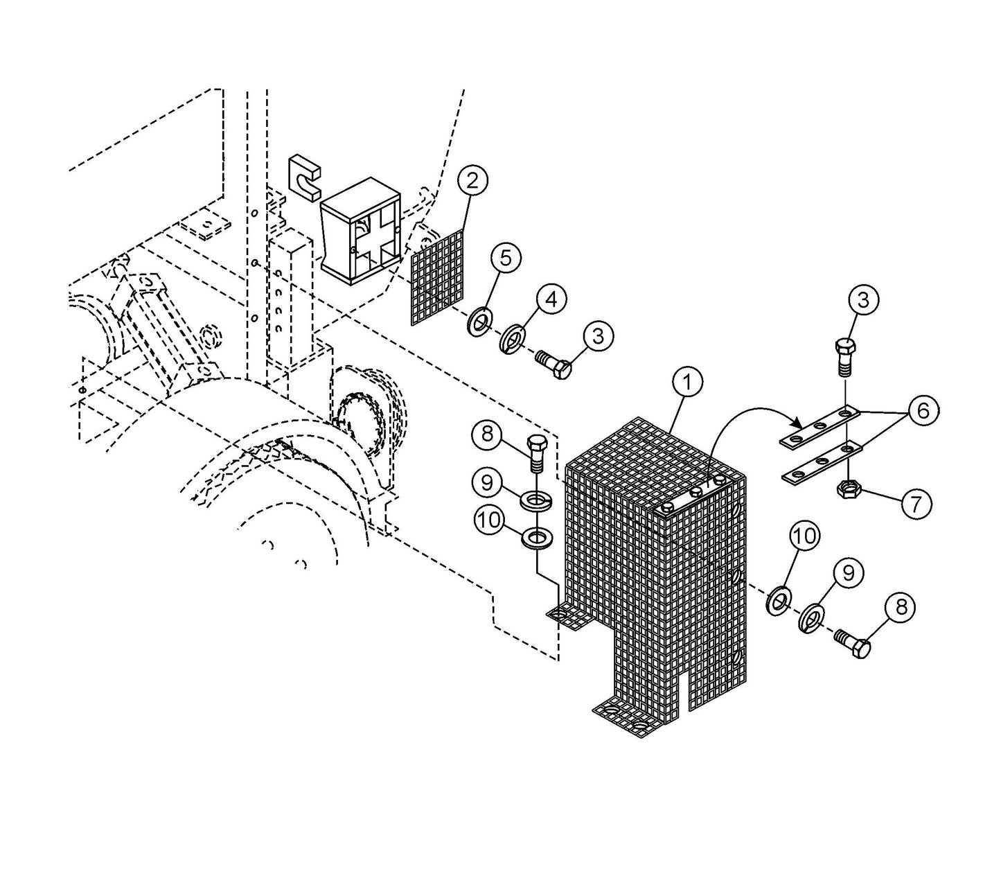ST-45HRM CE Safety Grids Assembly Parts