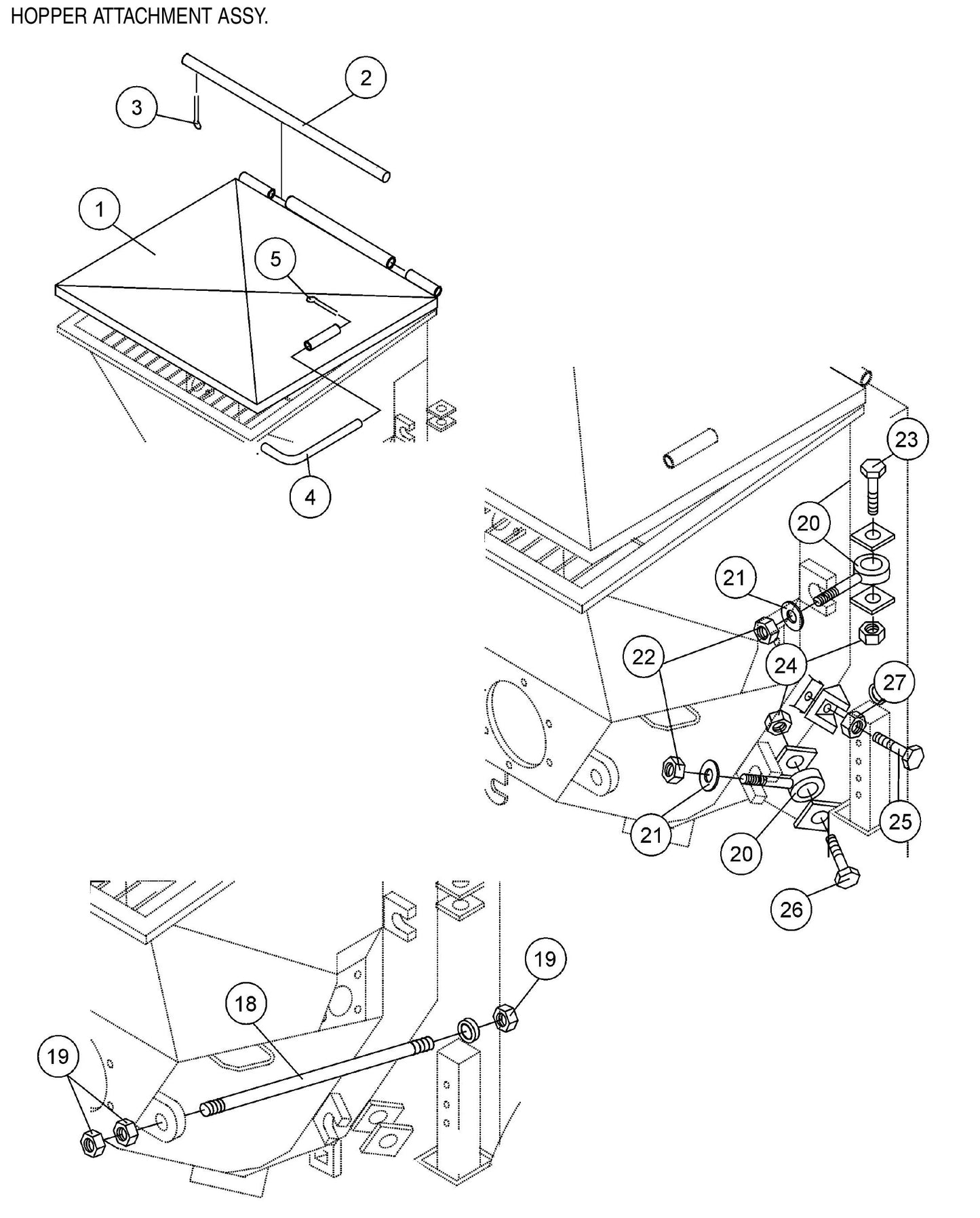ST-45HRM CE Hopper Attachment Assembly Parts