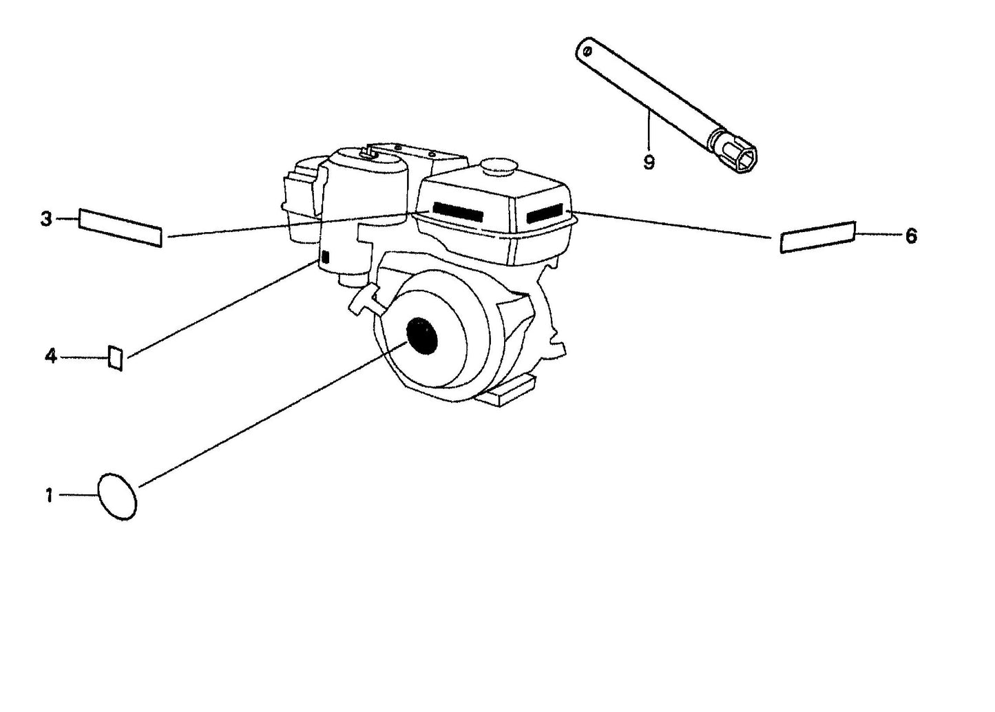 QP40TH HONDA GX340K1QA2 Engine Labels Assembly Parts By Multiquip