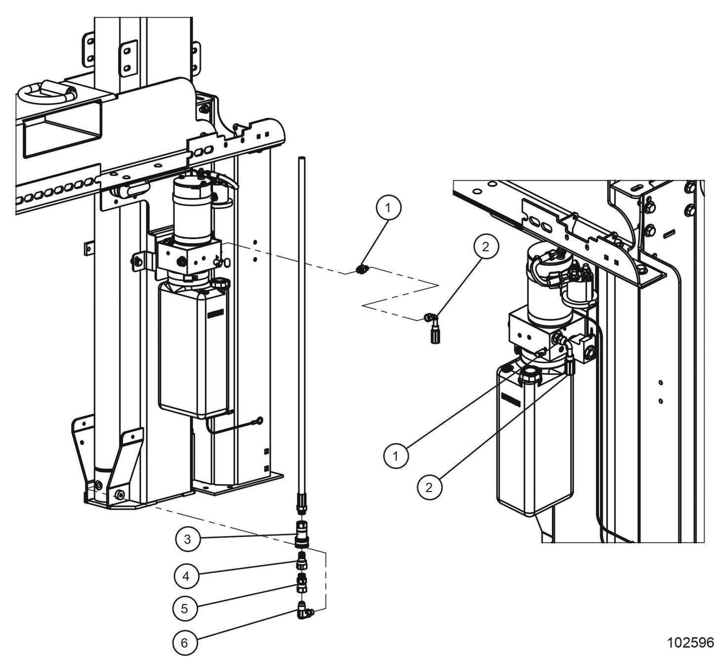 CE V-Series Night Lite Pro II Quick Disconnect Vertical Tower Connector Parts By Allmand