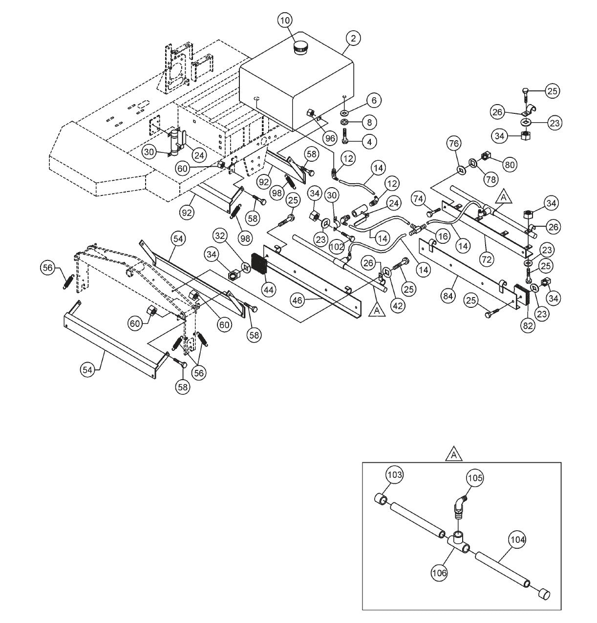 R2000H- Water System Assy. Parts By Ride On Roller Multiquip