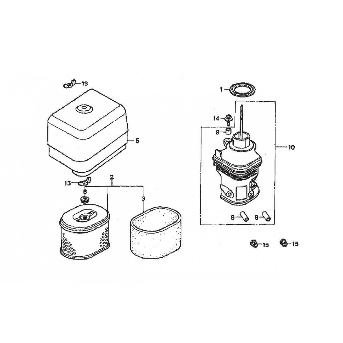 R2000H HONDA GX240K1QAE2 ENGINE — Air Cleaner Assy. Parts By Multiquip
