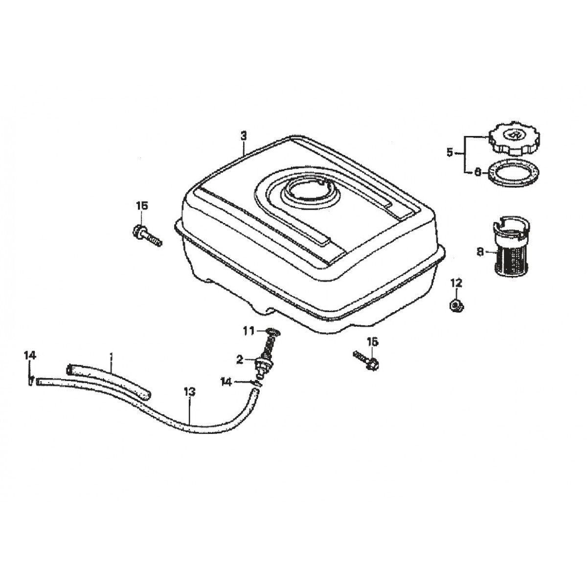 R2000H HONDA GX240K1QAE2 ENGINE — Fuel Tank Assy. Parts By Multiquip