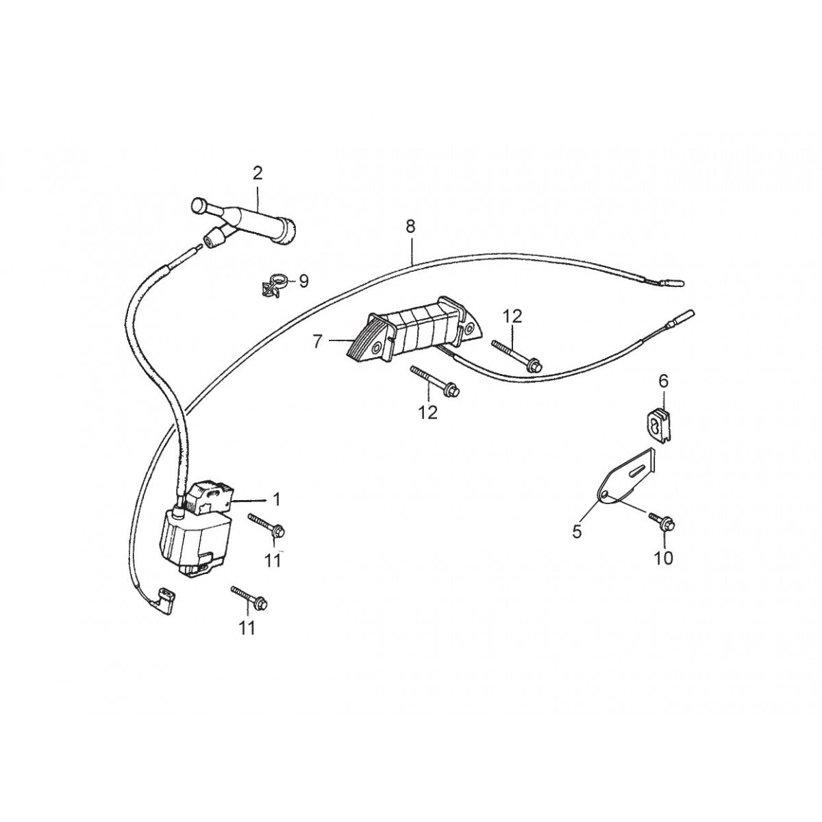 R2000H HONDA GX240K1QAE2 ENGINE — Ignition Coil Assy. Parts By Multiquip