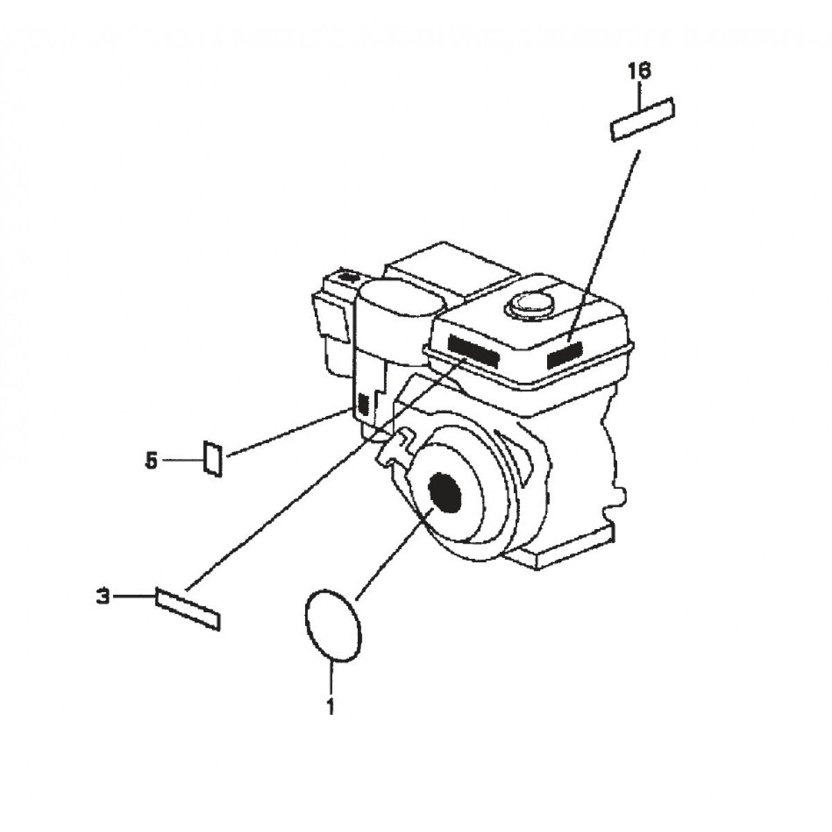 R2000H HONDA GX240K1QAE2 ENGINE — Labels Assy. Parts By Multiquip