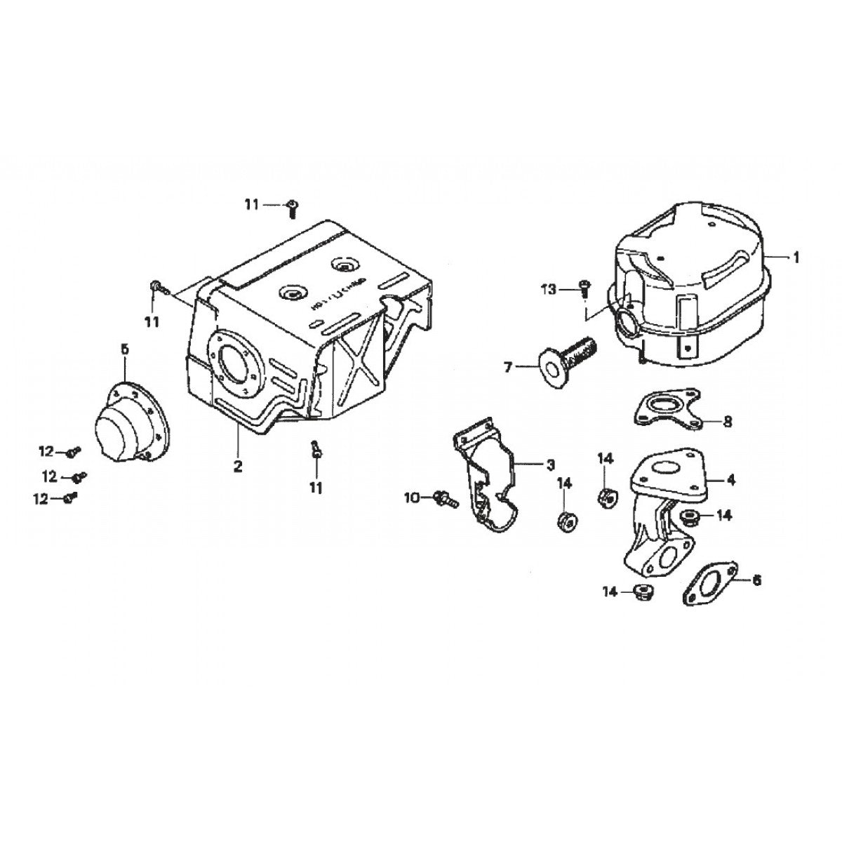 R2000H HONDA GX240K1QAE2 ENGINE — Muffler Assy. Parts By Multiquip