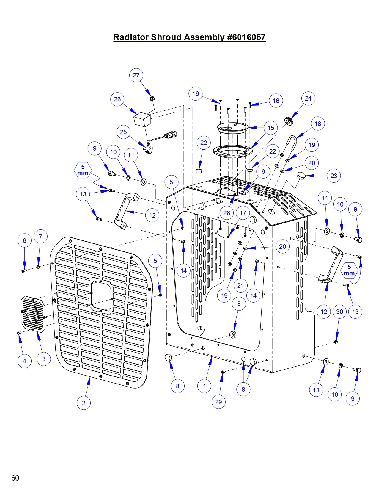 CC9074DK Radiator shroud Assembly Parts