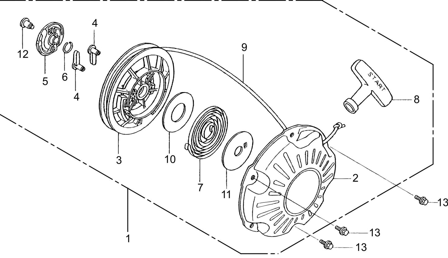 MTR40HF Honda GX100RTKRB6 Engine Recoil Starter Assembly Parts