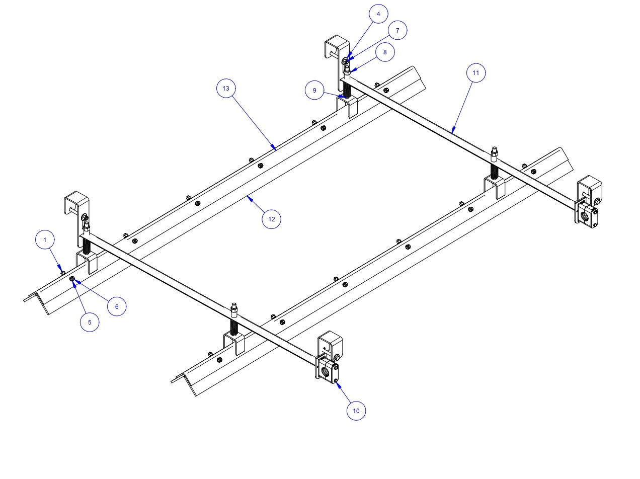TRTP275 Triple Roller Tube Pavers LH 6' / RH 6’ End Scraper Assembly Parts by Allen Engineering