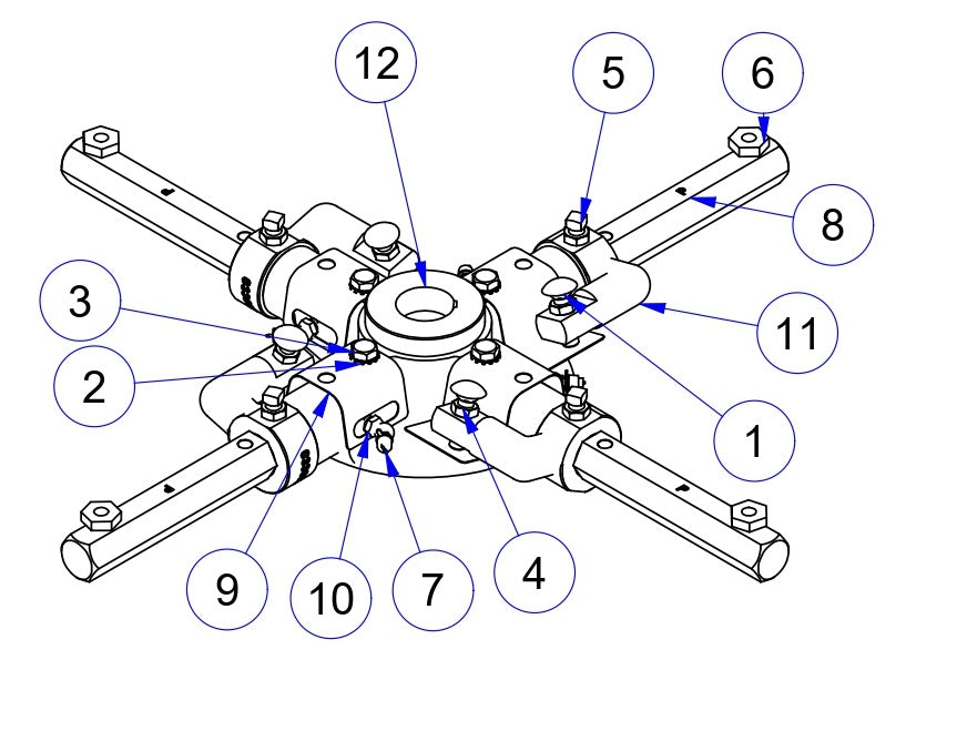 MP215, MP235, MP245 Mechanical Pro Riders Right Hand Spider Assembly Parts by Allen Engineering