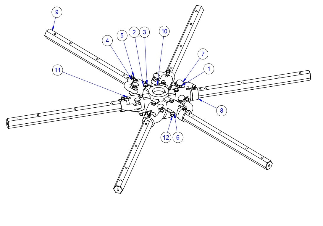 HP205 High Performance Riders Right Hand Spider Assembly Parts by Allen Engineering