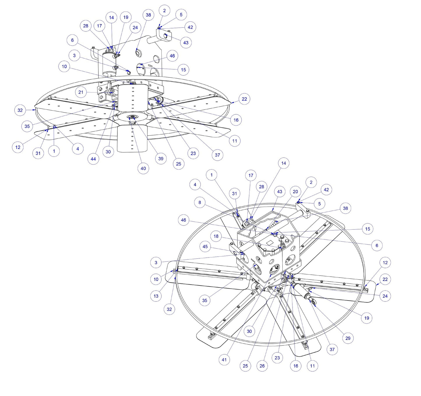 HDX760 Hydra Drive Extreme Riders RH (SOM) Rotor Assembly Parts by Allen Engineering