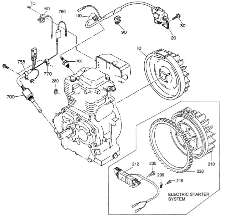 GA36RZ2 GA-3.6RZ2 Robin EH-25 Engine Ignition Coil and Spark Plug Assembly Parts by Multiquip