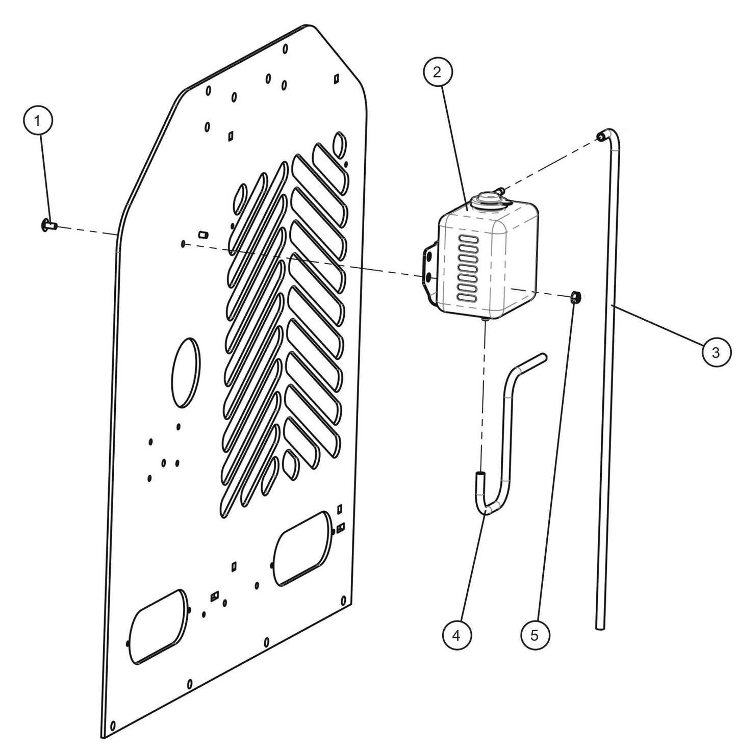 CE V-Series Night Lite Pro II Radiator Overflow Parts By Allmand