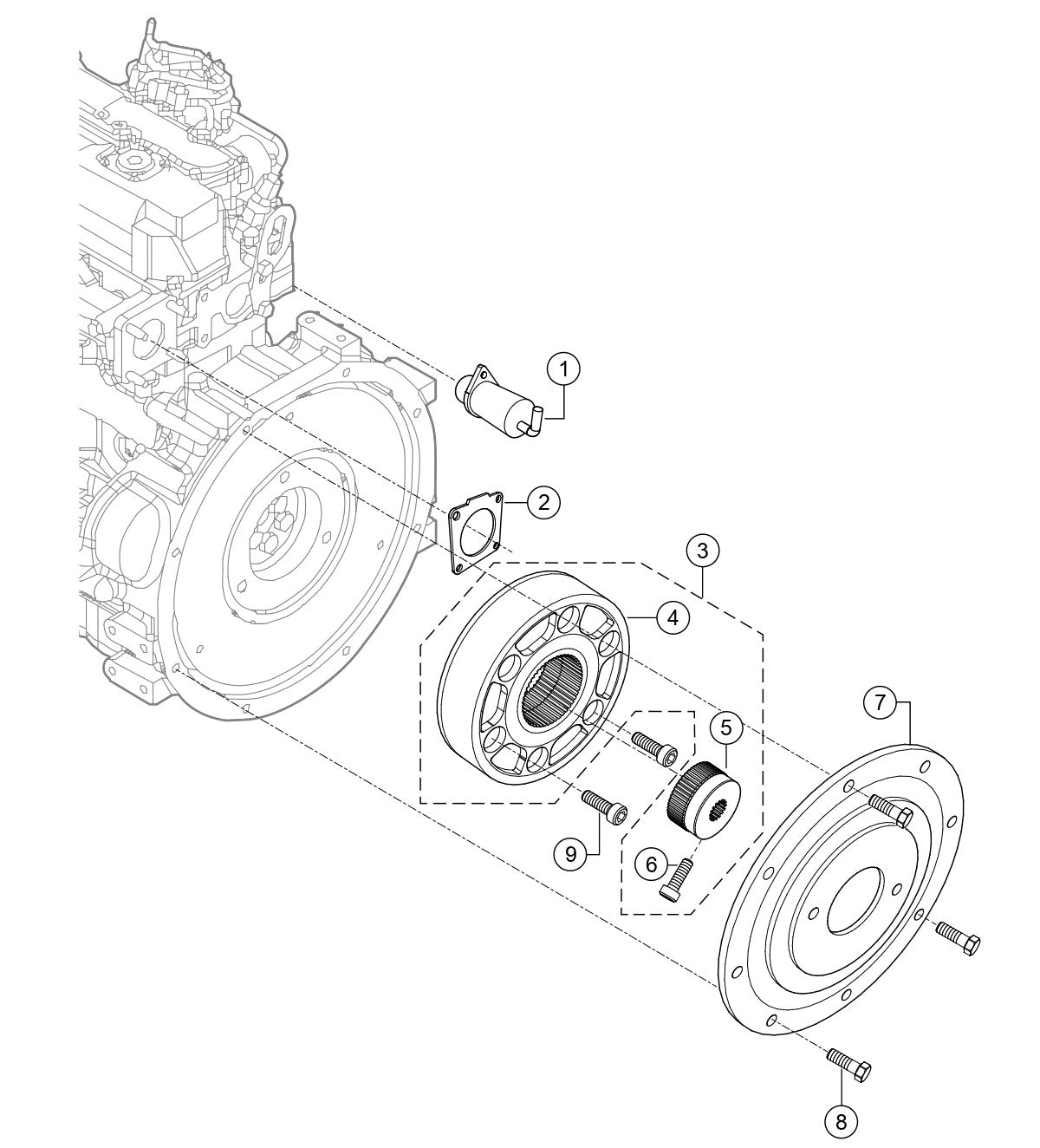 Engine Add-On Parts Assembly Parts for Rammax RX1575 SN 5570001 and Below Trench Roller By Multiquip