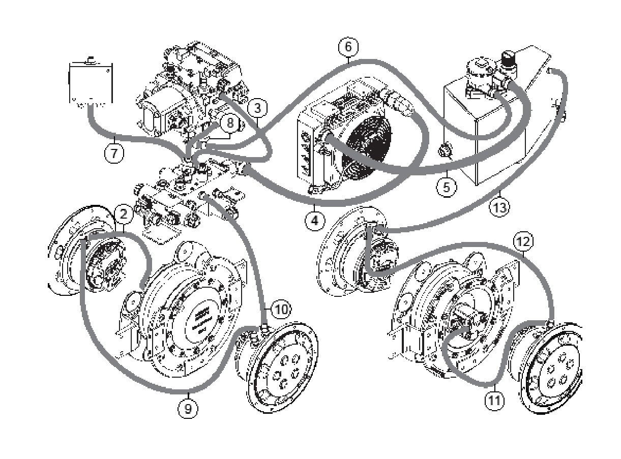 Suction And Leakage Assembly Parts for Rammax RX1575 SN 5570001 and Below Trench Roller By Multiquip