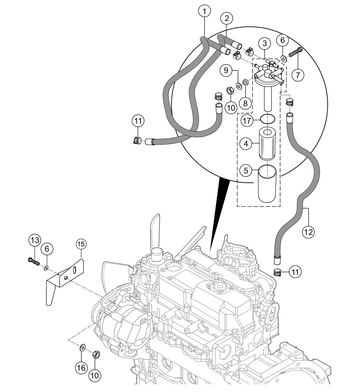 Engine Add-On Parts Assembly (Cont'd) Parts for Rammax RX1575 Trench Roller with SN 5570002 to 5572979 By Multiquip