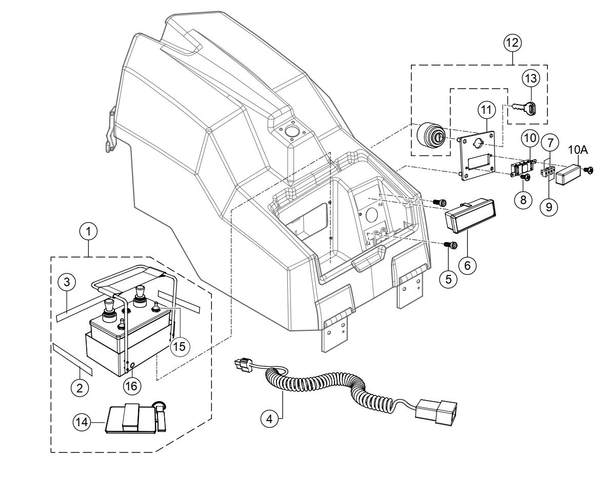 Cockpit Assembly Parts for Rammax RX1575 SN 5570002 to 5572979 By Multiquip