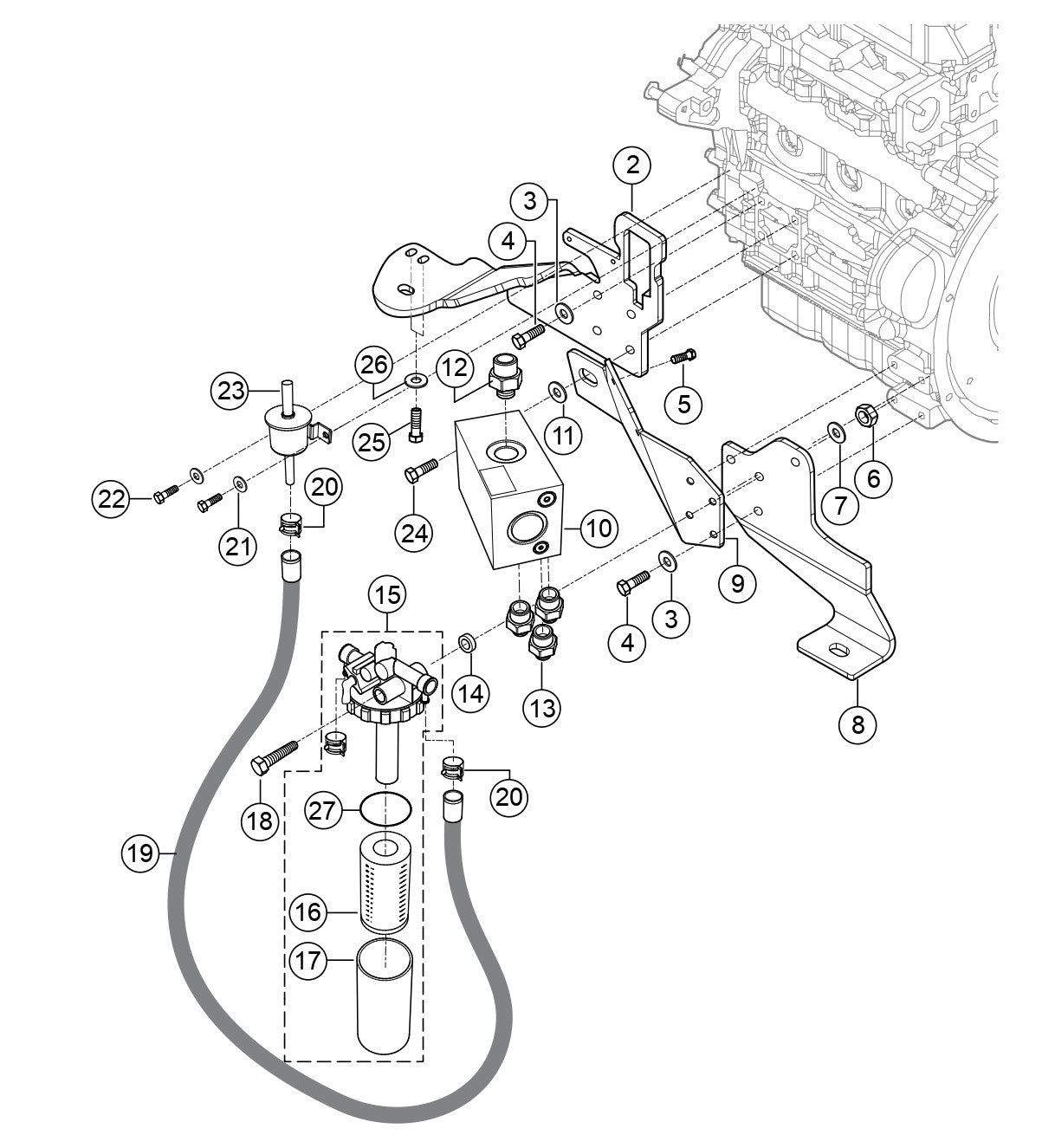 Engine Add-On Parts Assembly (Cont'd) Parts for Rammax RX1575 SN 5570002 to 5572979 By Multiquip