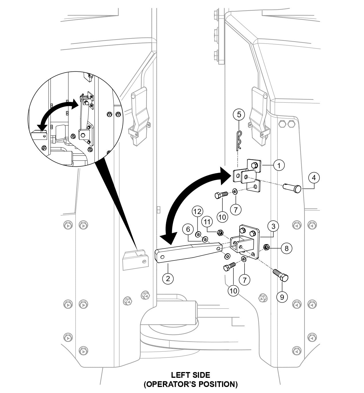 Transport Securing Device Assembly Parts for Rammax RX1575 SN 5572980 and Above Trench Roller By Multiquip