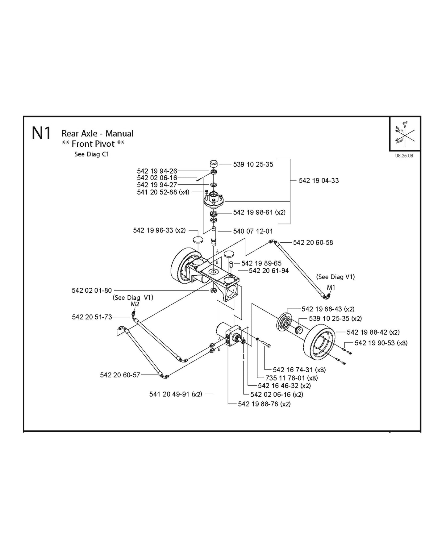 Rear Axle-Manual Parts for FS4800 D By Husqvarna