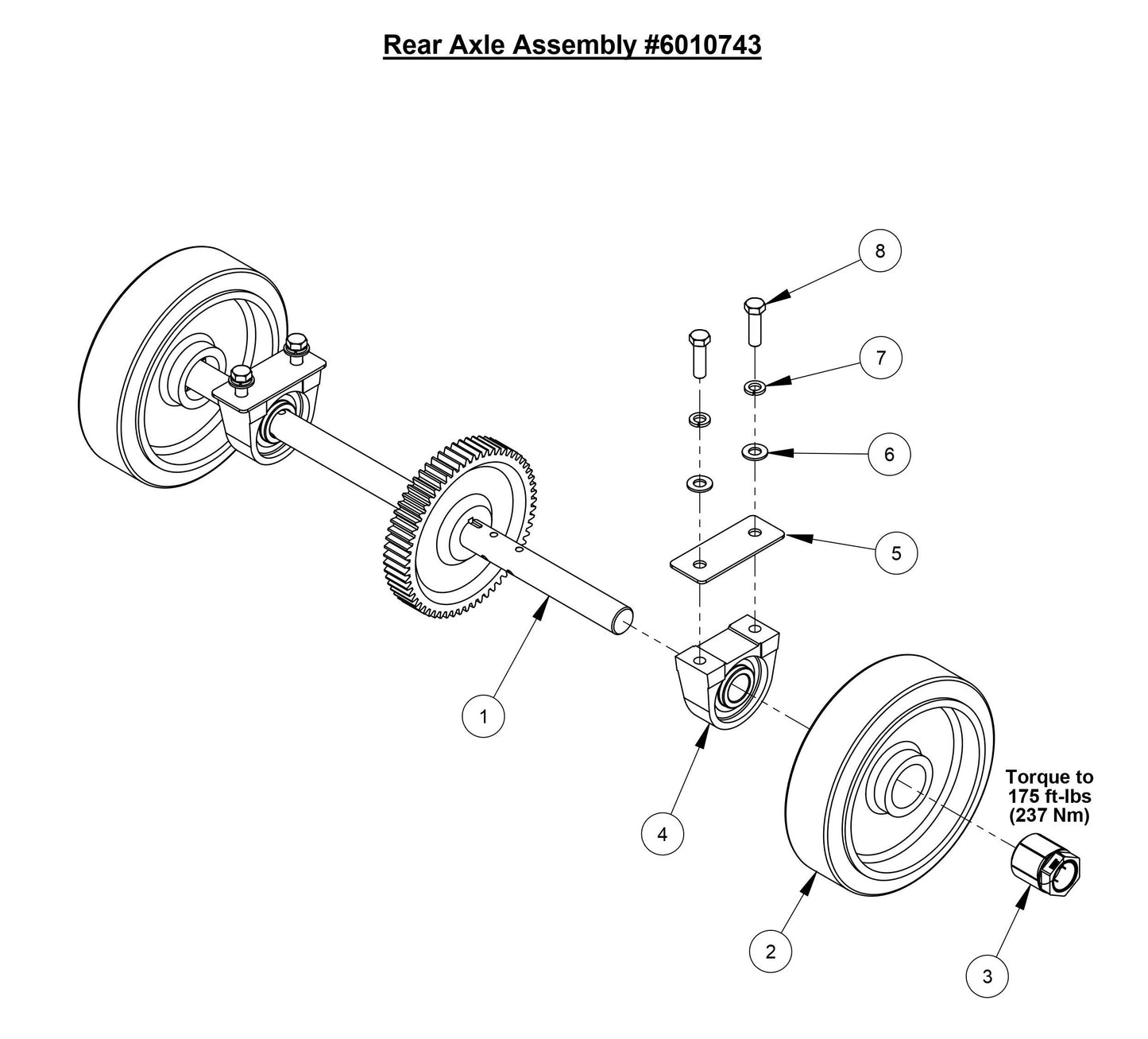 CC6566 Rear Axle Assembly