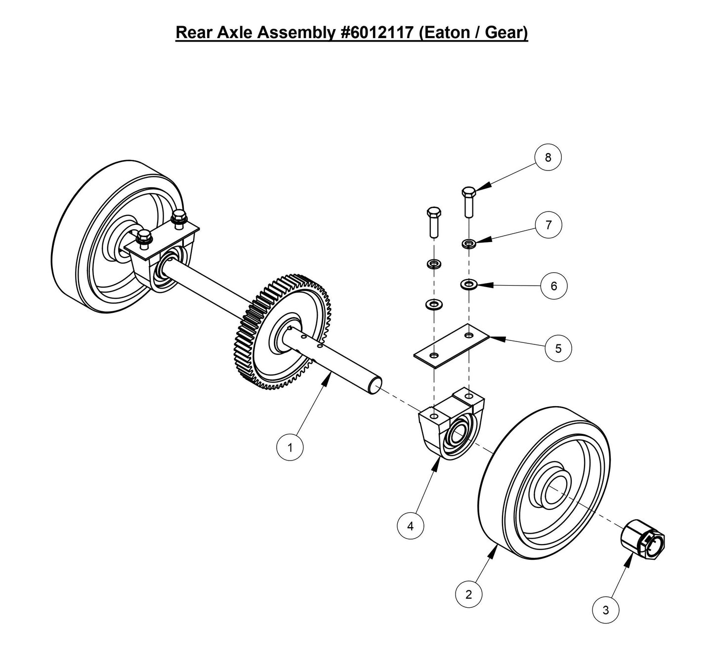 CC3700TE Rear Axle Assembly (Eaton-Gear)