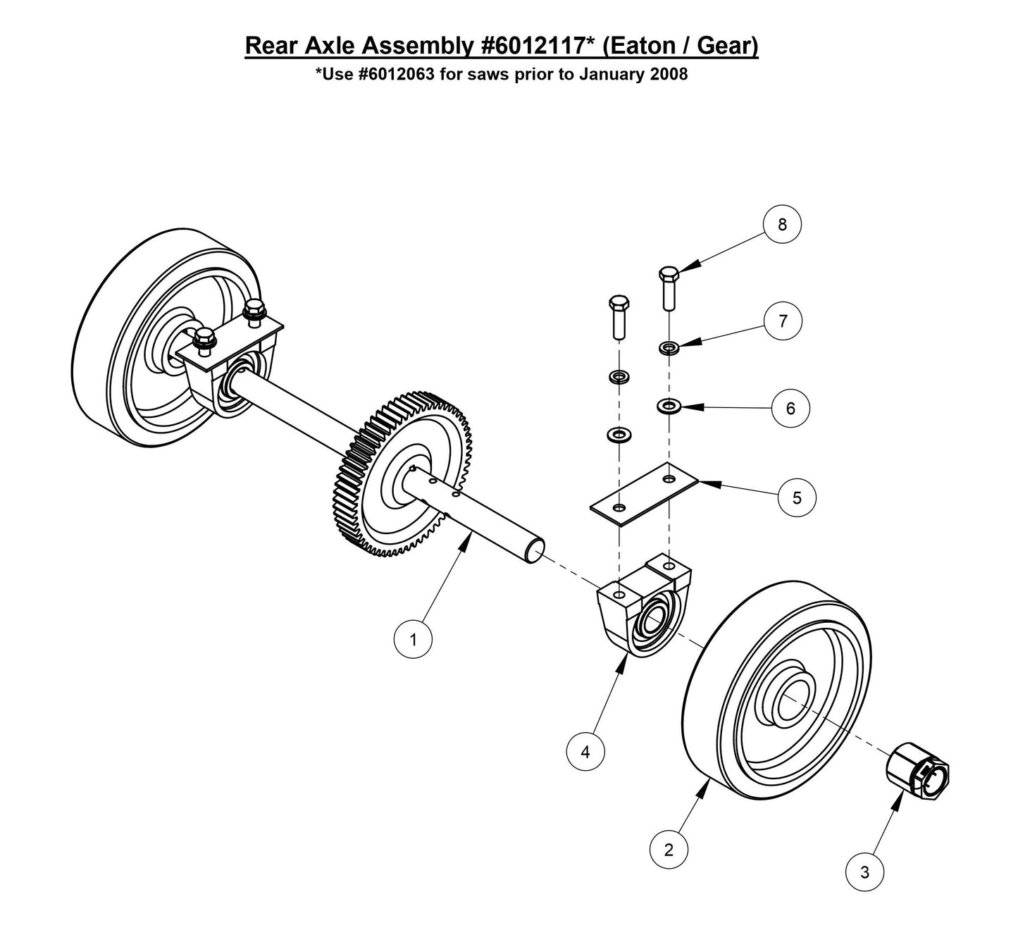 CC3700E Rear Axle Assembly (Eaton-Gear)