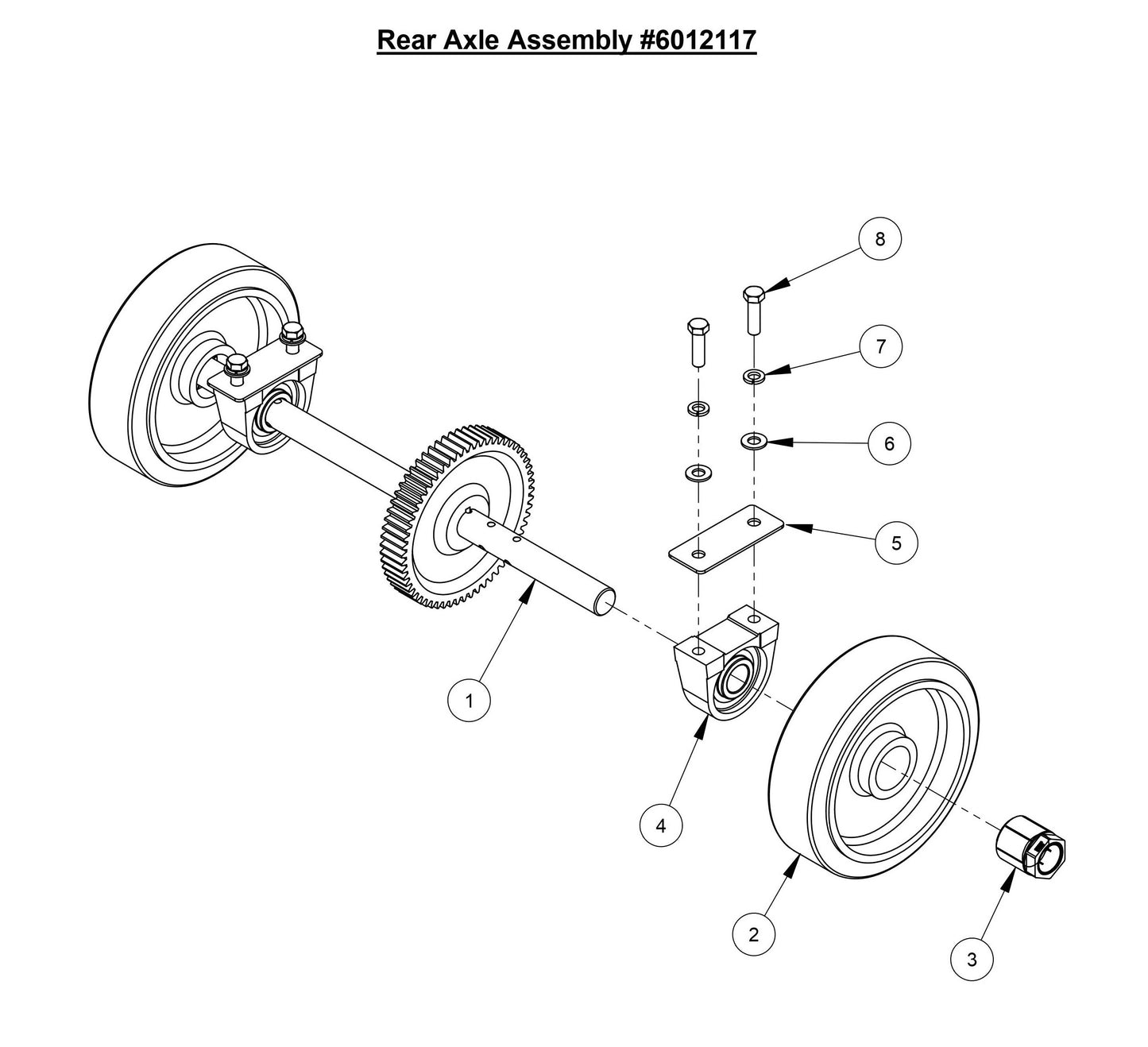 CC3700E-3 Rear Axle Assembly