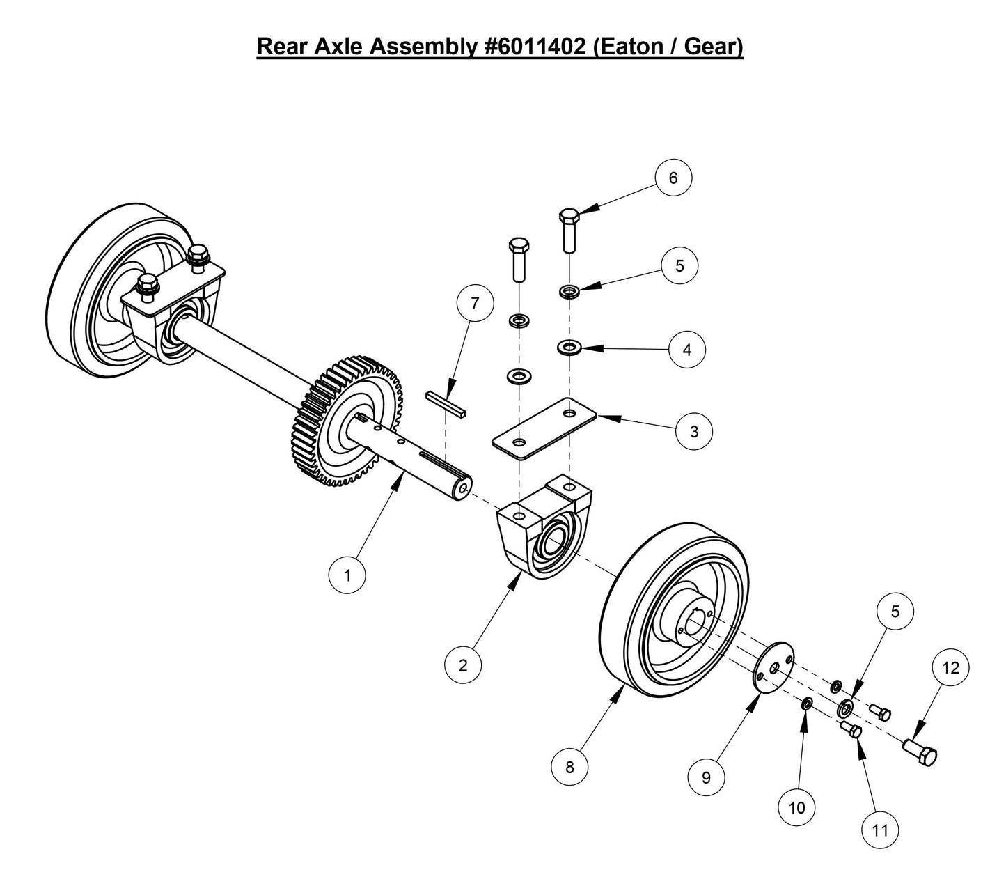 CC3535JBVP Rear Axle Assembly