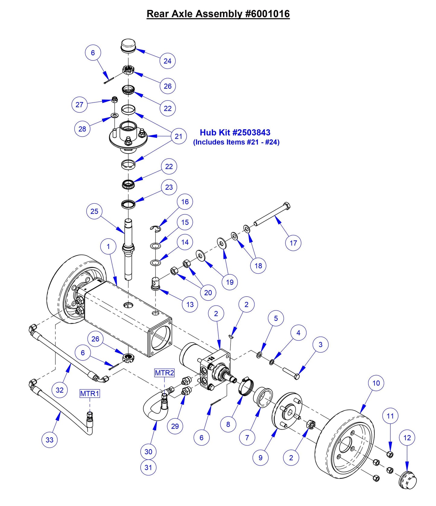 CC5049 Rear Axle Assembly