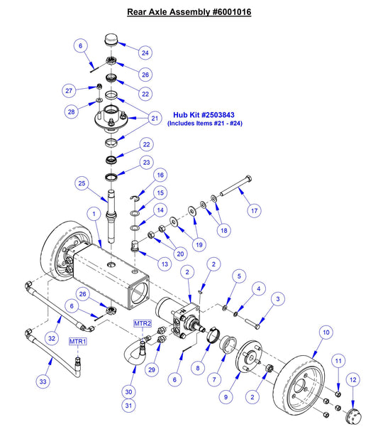 CC5049 Rear Axle Assembly