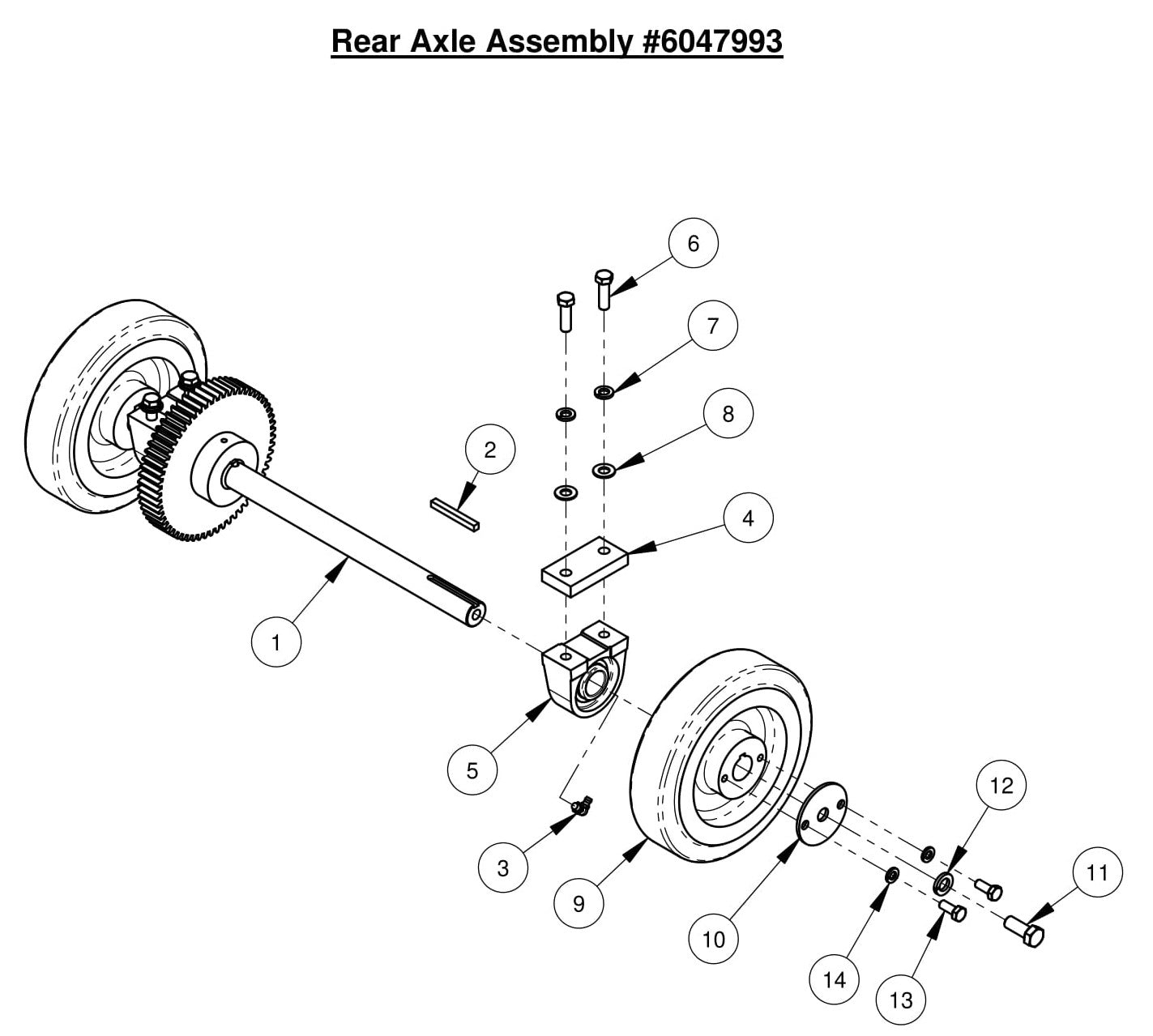 CC2500 Rear Axle Assembly