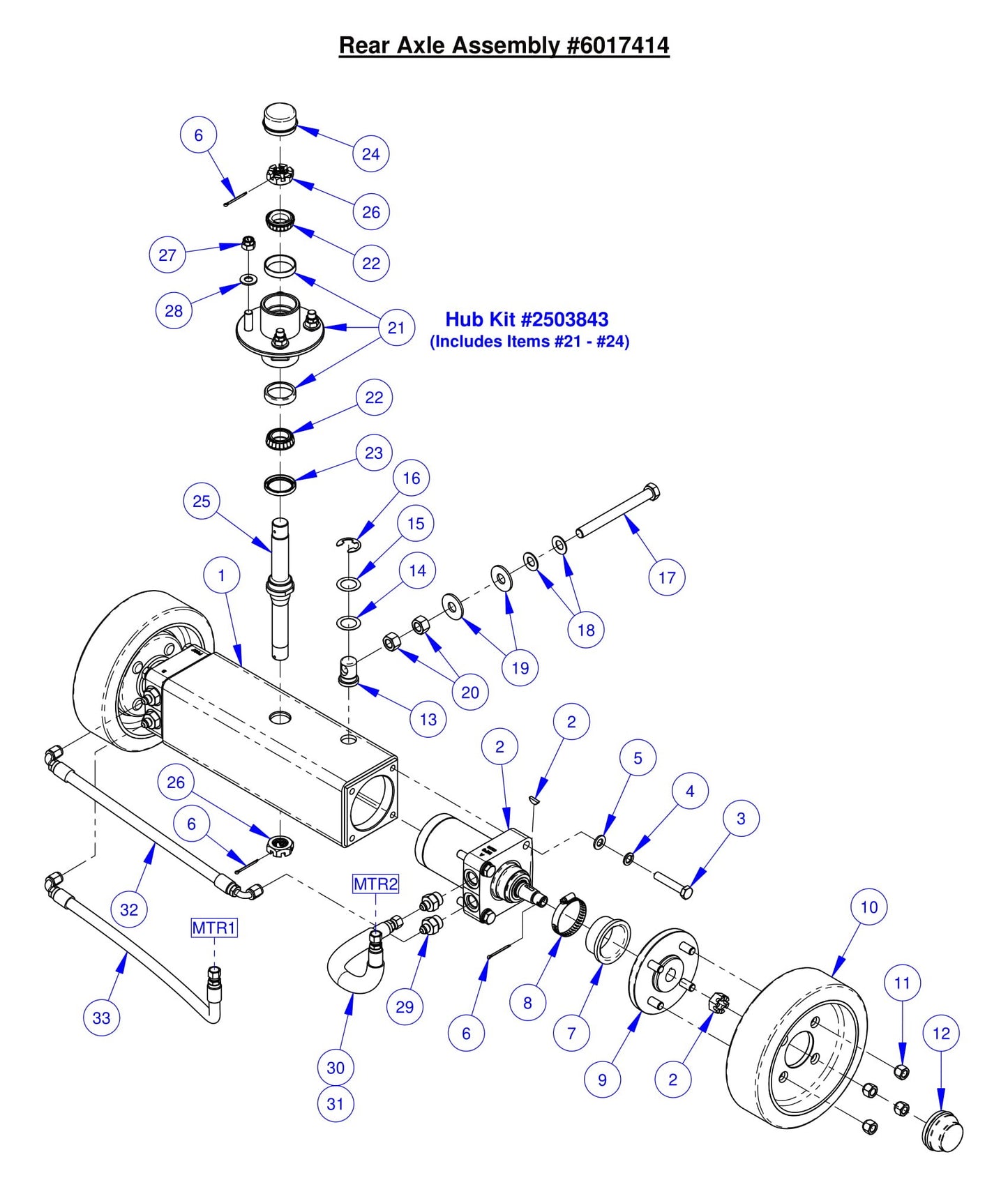 CC7574DK Rear Axle Assembly