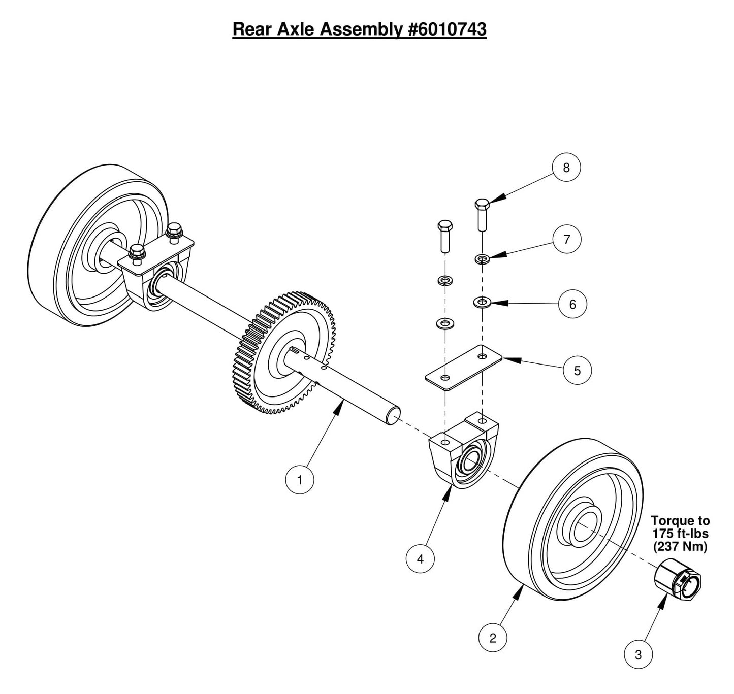 CC6561-3 Rear Axle Assembly