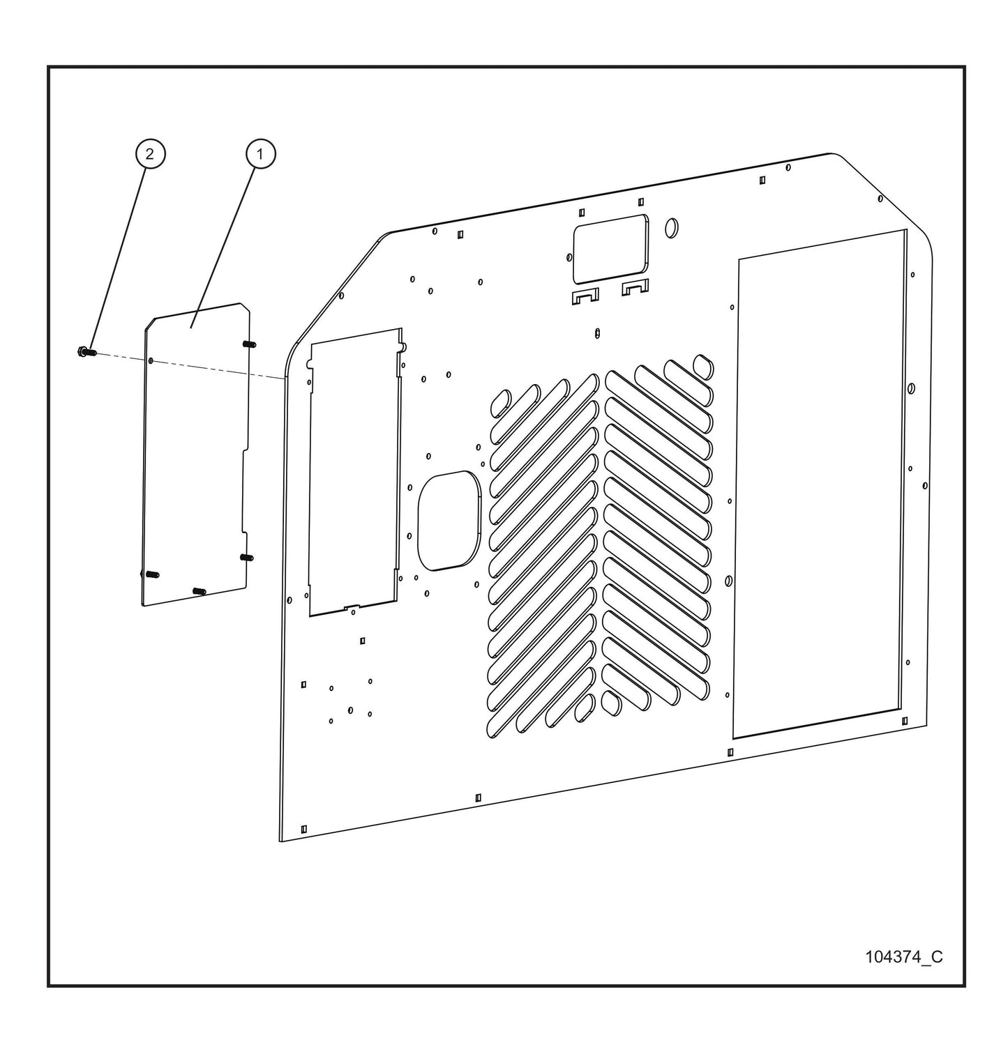 Rear Cover No Auxilary Outlets Parts By Allmand