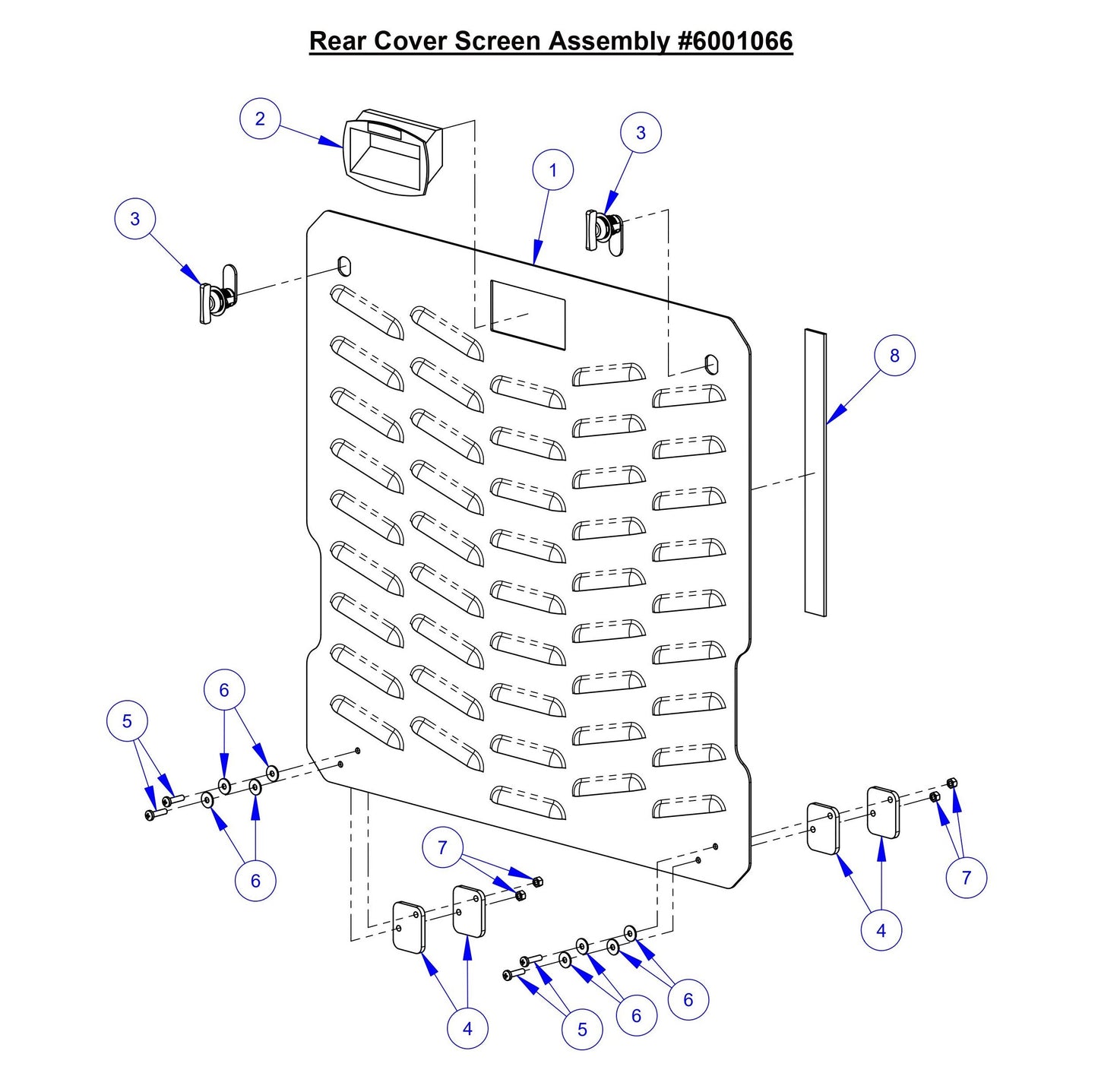 CC5049 Rear Cover Screen Assembly