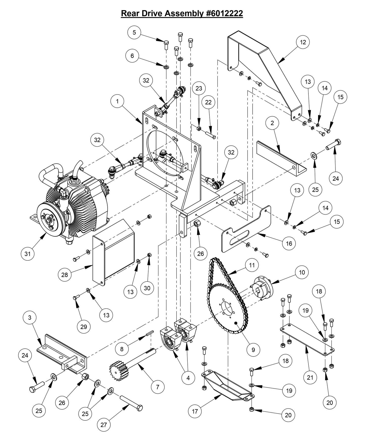 CC3700E-3 Rear Drive Assembly