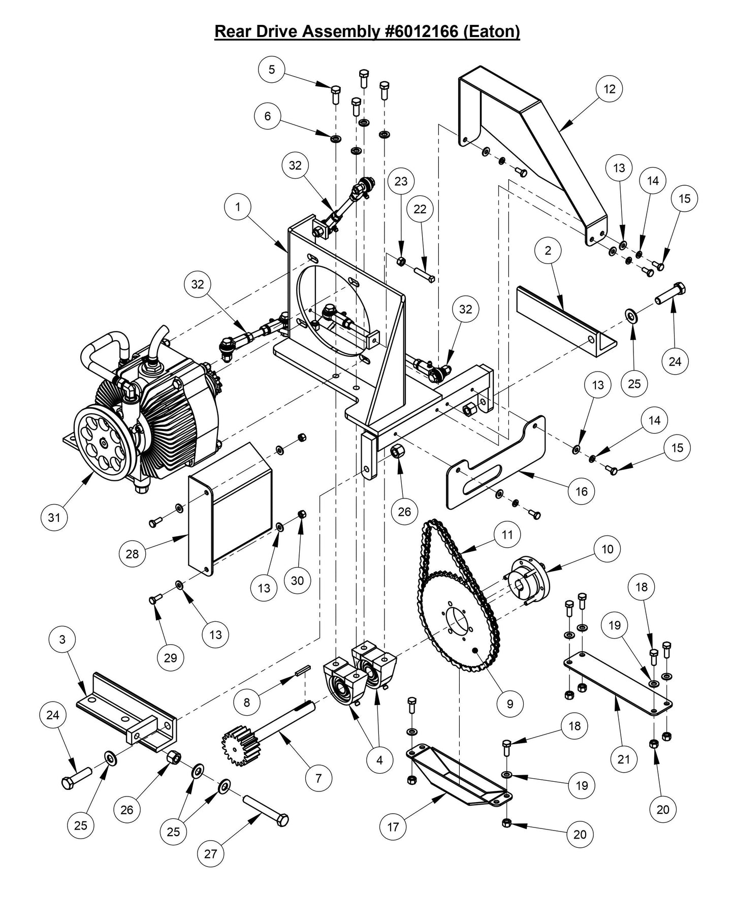 CC3728 Rear Drive Assembly (Eaton)